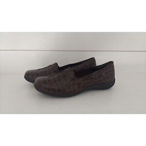 Easy Spirit Purpose Croc Embossed Brown Loafers/NWOB, 12M